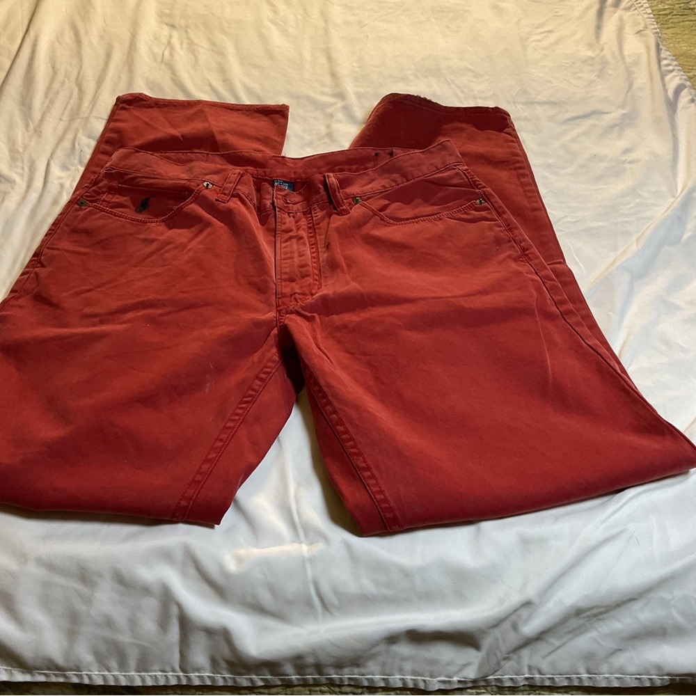 Polo by Ralph Lauren Men's Straight Jeans in Red 33/32